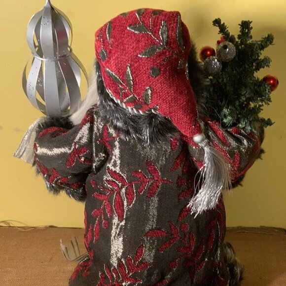 Vintage Santa Figure With Tree And Staff - Picture 7 of 9